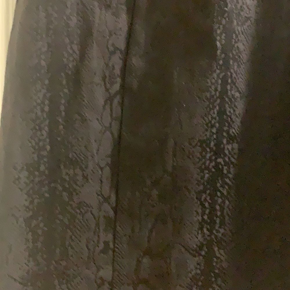 Black Strappy Burnt Look Snake Print Dress 10 Petite - Picture 7 of 7
